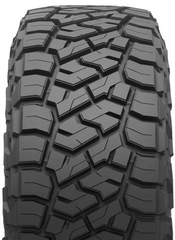 front view of Toyo's off road rugged terrain tire