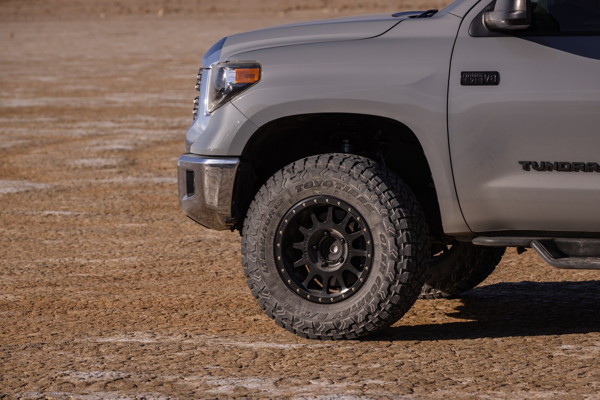 a light truck with Toyo's off road rugged terrain tires