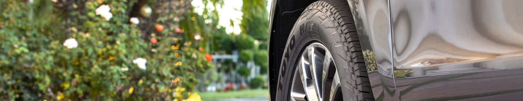  camion dans un parc avec le pneu routier de camion léger de Toyo
