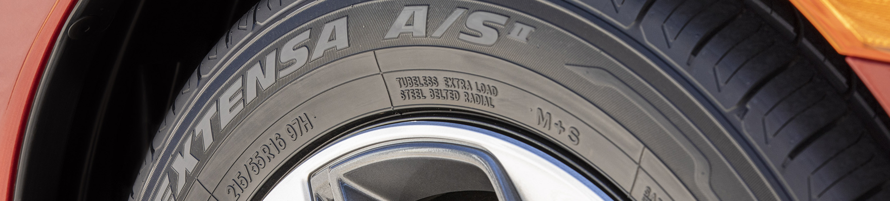 Close up photo of the Extensa A/S II  all season tire.