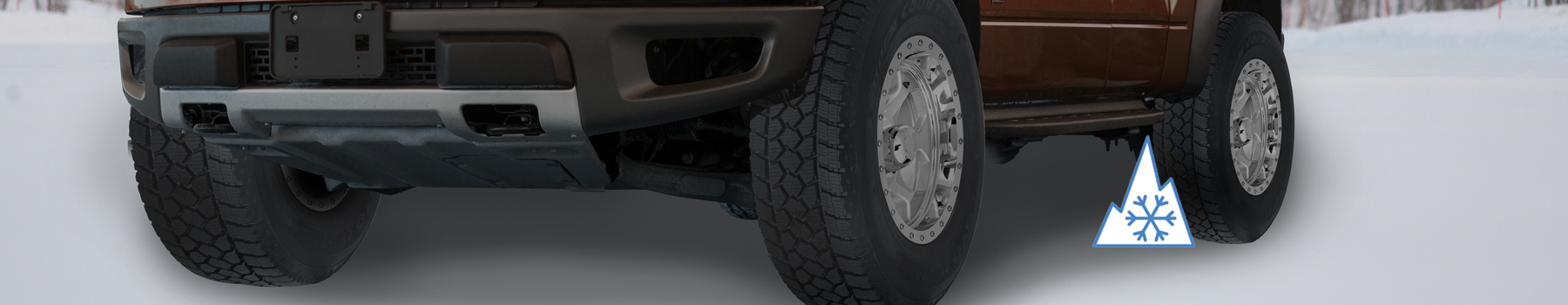 Truck driving with Toyo's heavy duty light truck winter tires