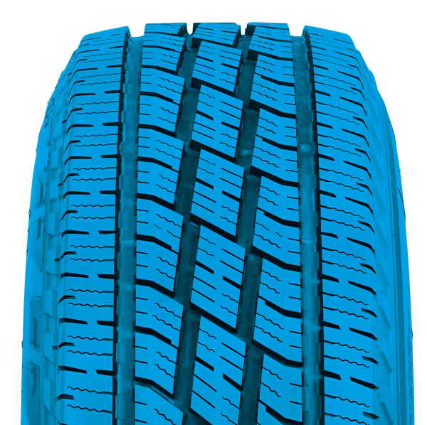 Toyo's all season light truck highway tire has a symmetric design