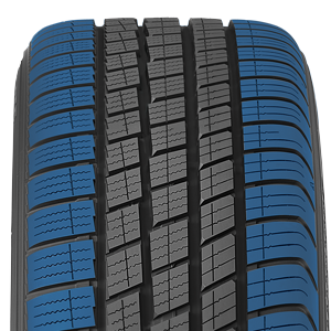 Les gros blocs extérieurs du pneu à performance variable de Toyo améliorent la maniabilité.