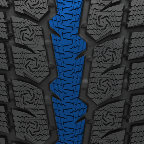 nervure centrale sur le pneu d'hiver sans crampons GSi-6 de Toyo