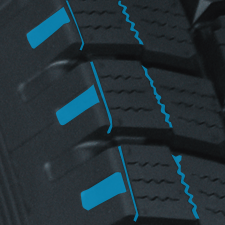 sipe and dimple design of Toyo's light truck winter tire
