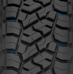 Stone ejectors on Toyo's light truck rugged terrain tire