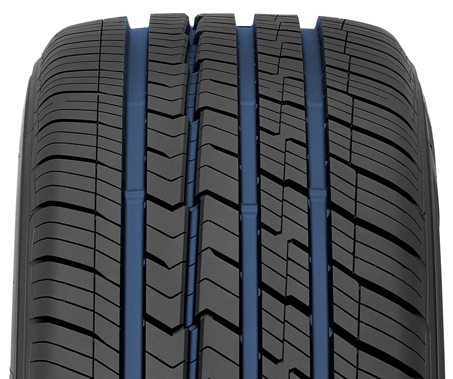 Toyo's CUV and SUV touring tire has four circumferential grooves to evacuate water