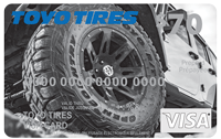 Toyo Tires - Une carte Visa prépayée