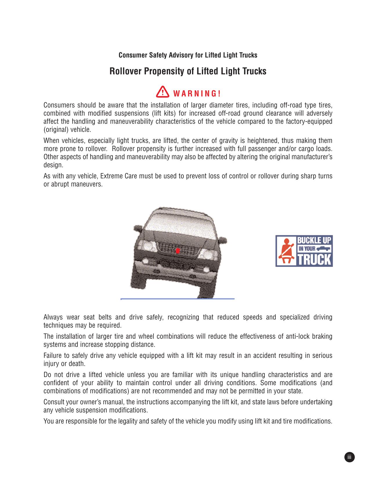 Rollover Propensity of Lifted Light Trucks